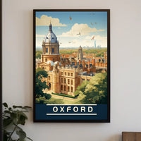 Oxford's Charm Captured: Vintage Travel Poster PosterGoat