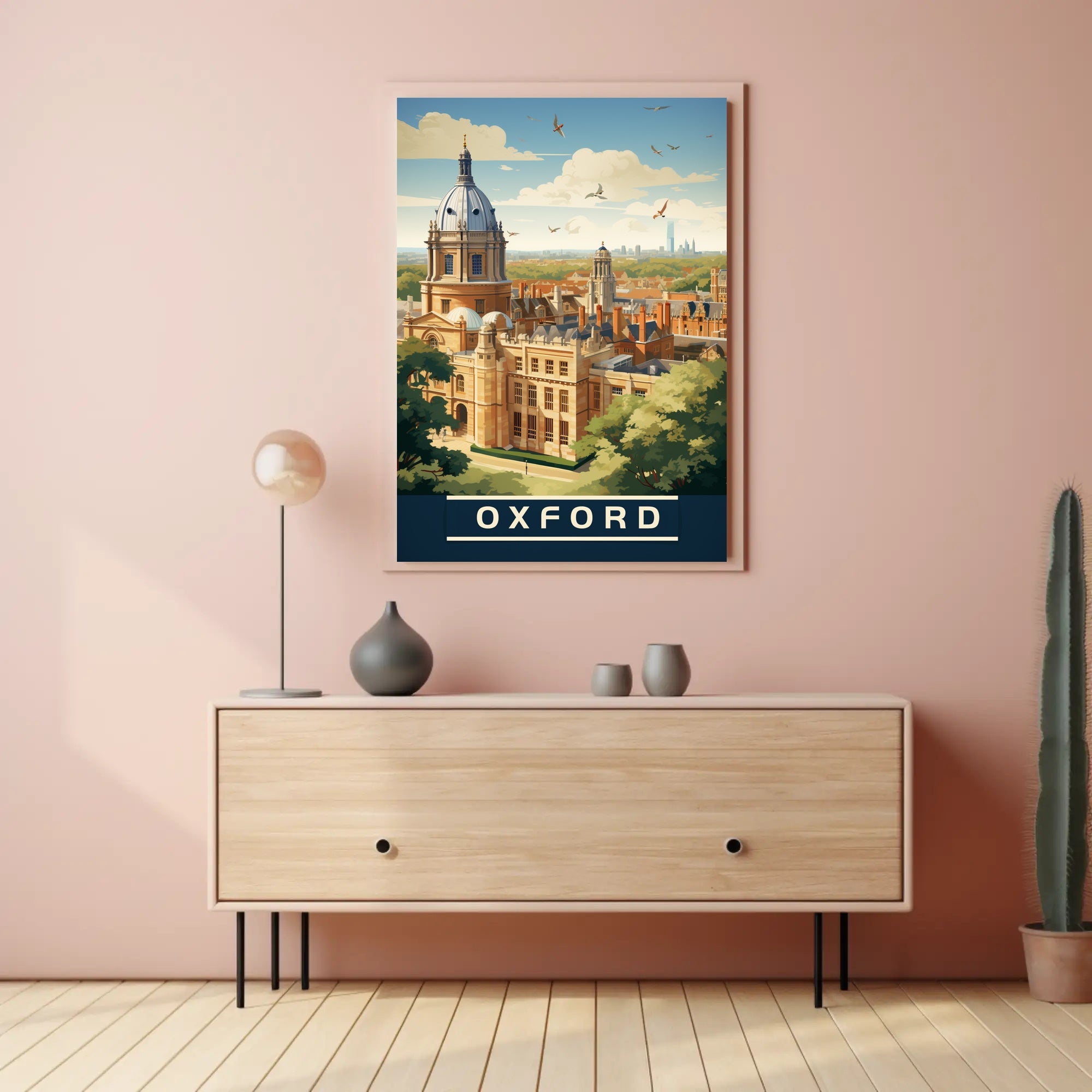 Oxford's Charm Captured: Vintage Travel Poster PosterGoat