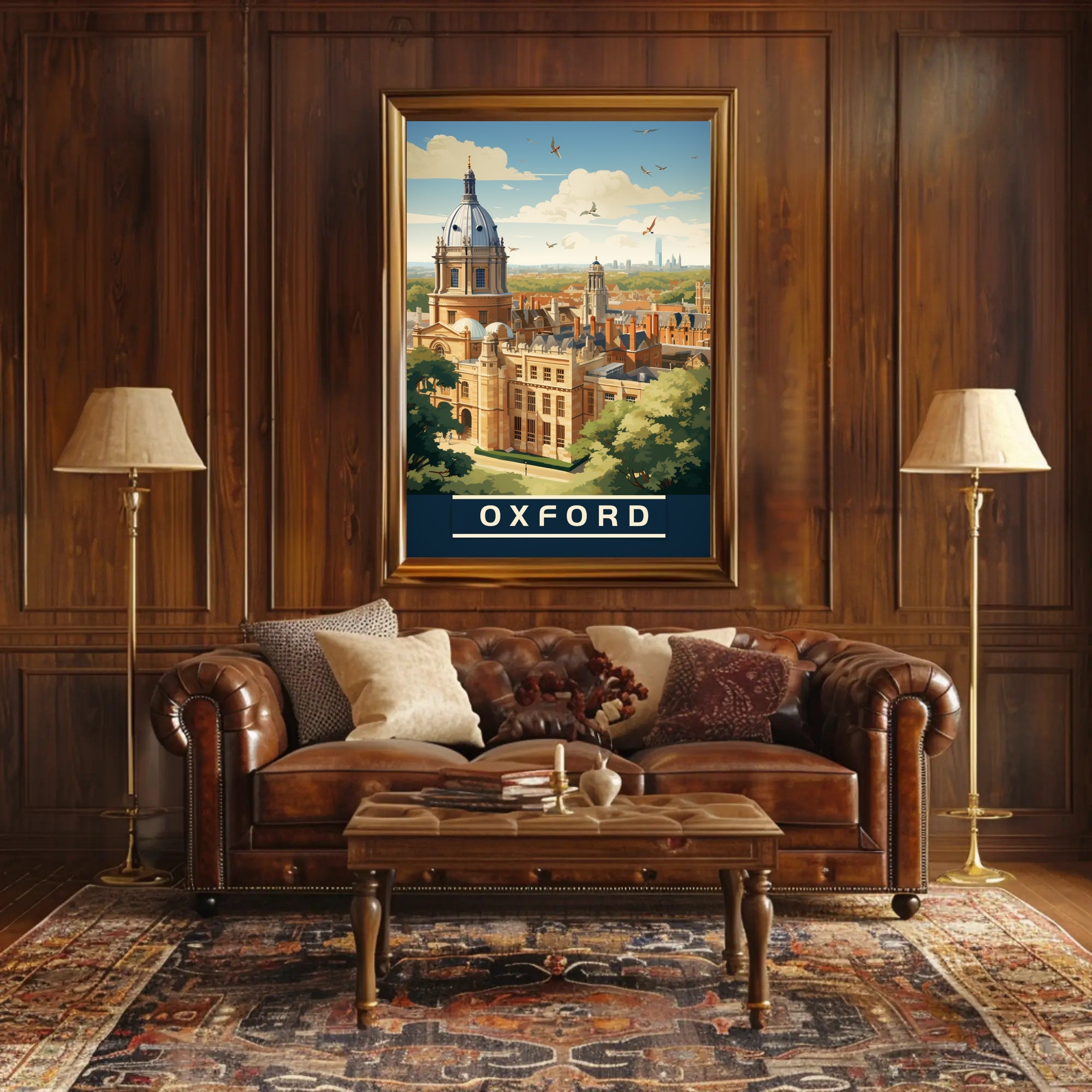 Oxford's Charm Captured: Vintage Travel Poster PosterGoat