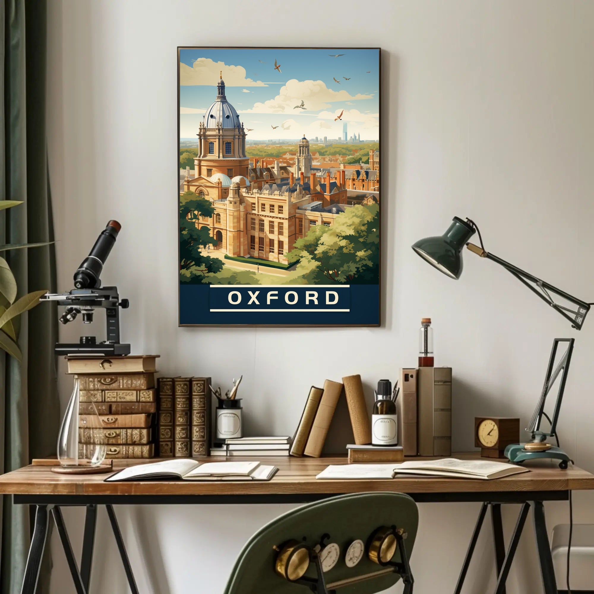 Oxford's Charm Captured: Vintage Travel Poster PosterGoat