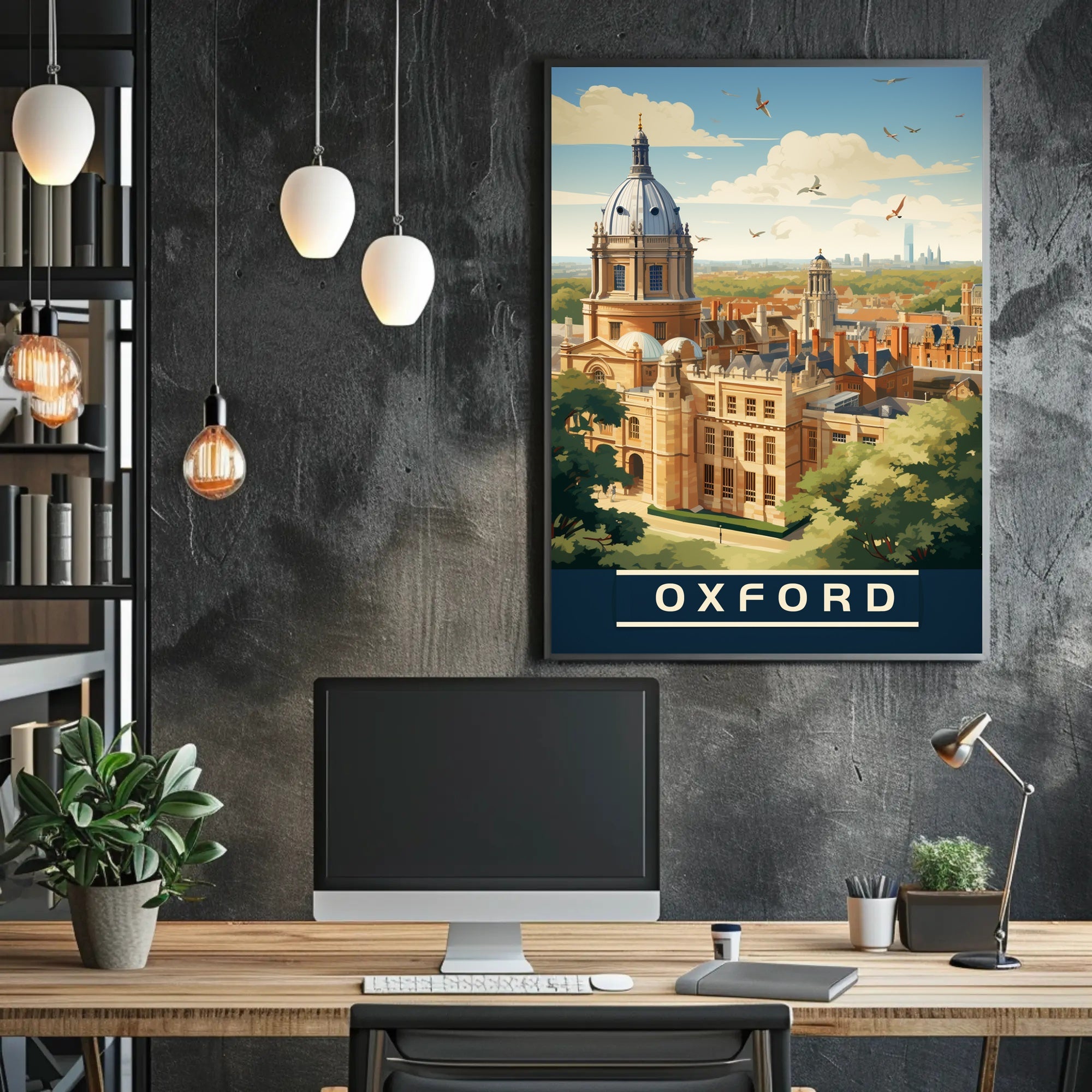 Oxford's Charm Captured: Vintage Travel Poster PosterGoat