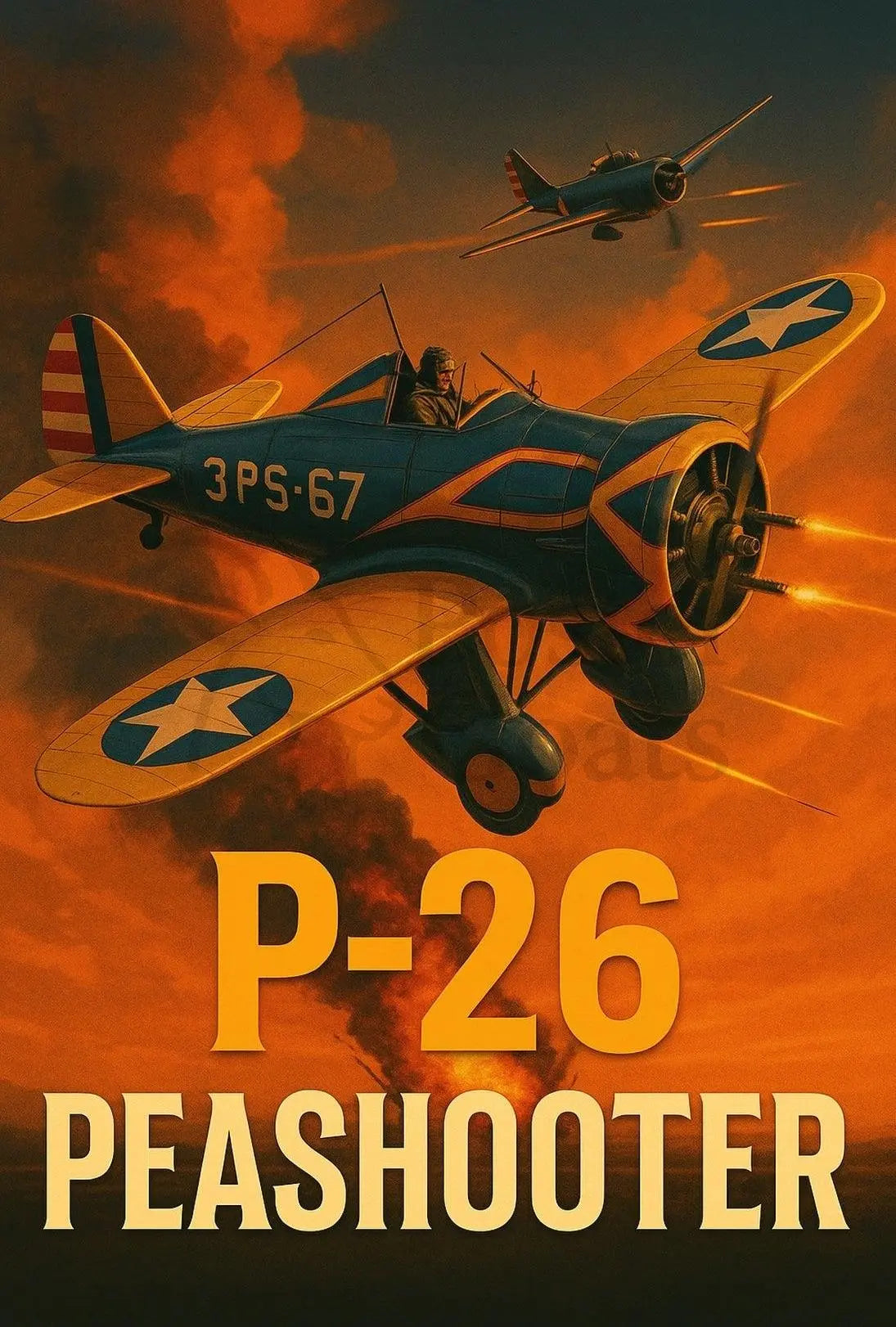 P-26 Peashooter Vintage Aircraft Military Recruitment Poster PosterGoat