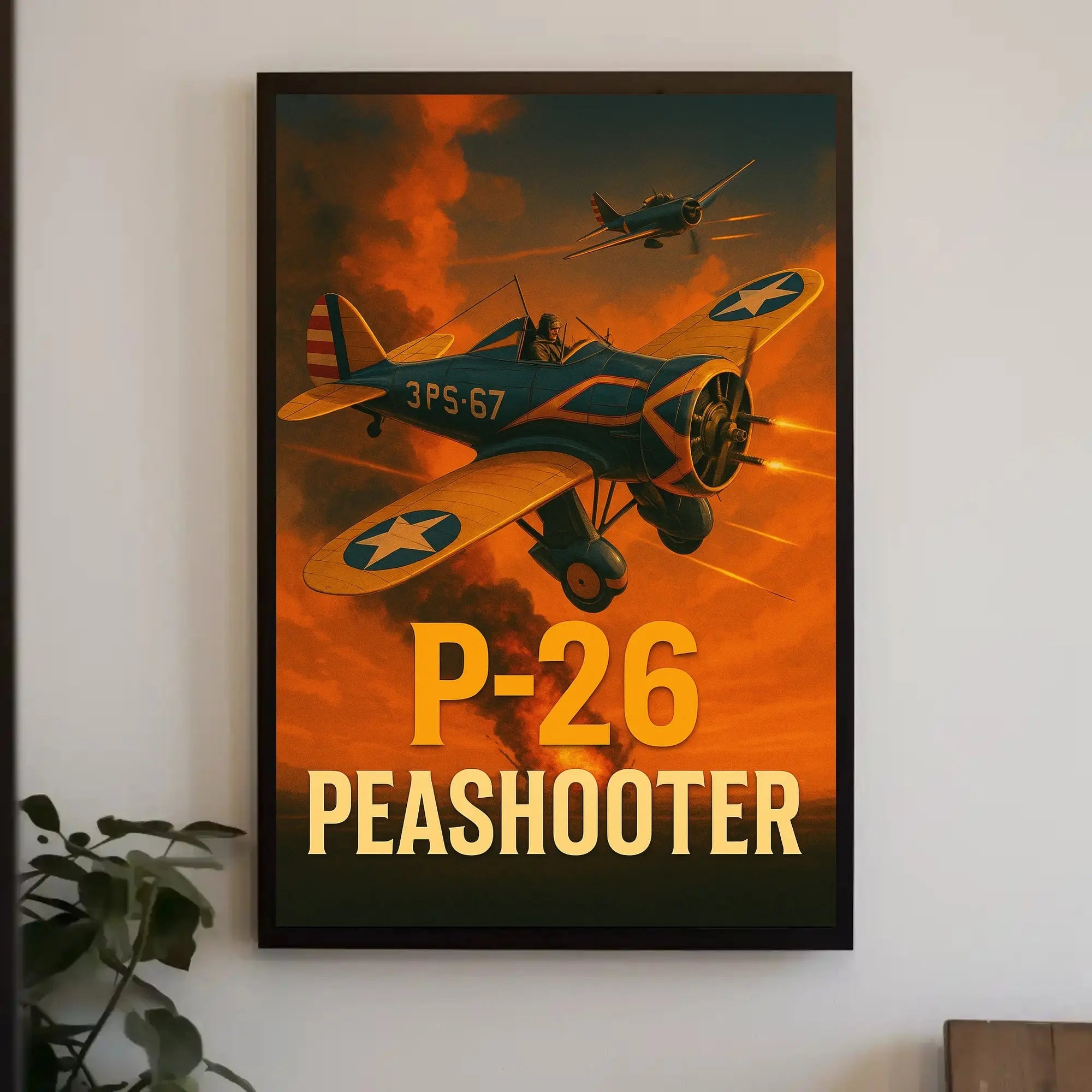 P-26 Peashooter Vintage Aircraft Military Recruitment Poster PosterGoat