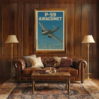 P-59 Airacomet WWII Era Aviation Art Poster PosterGoat