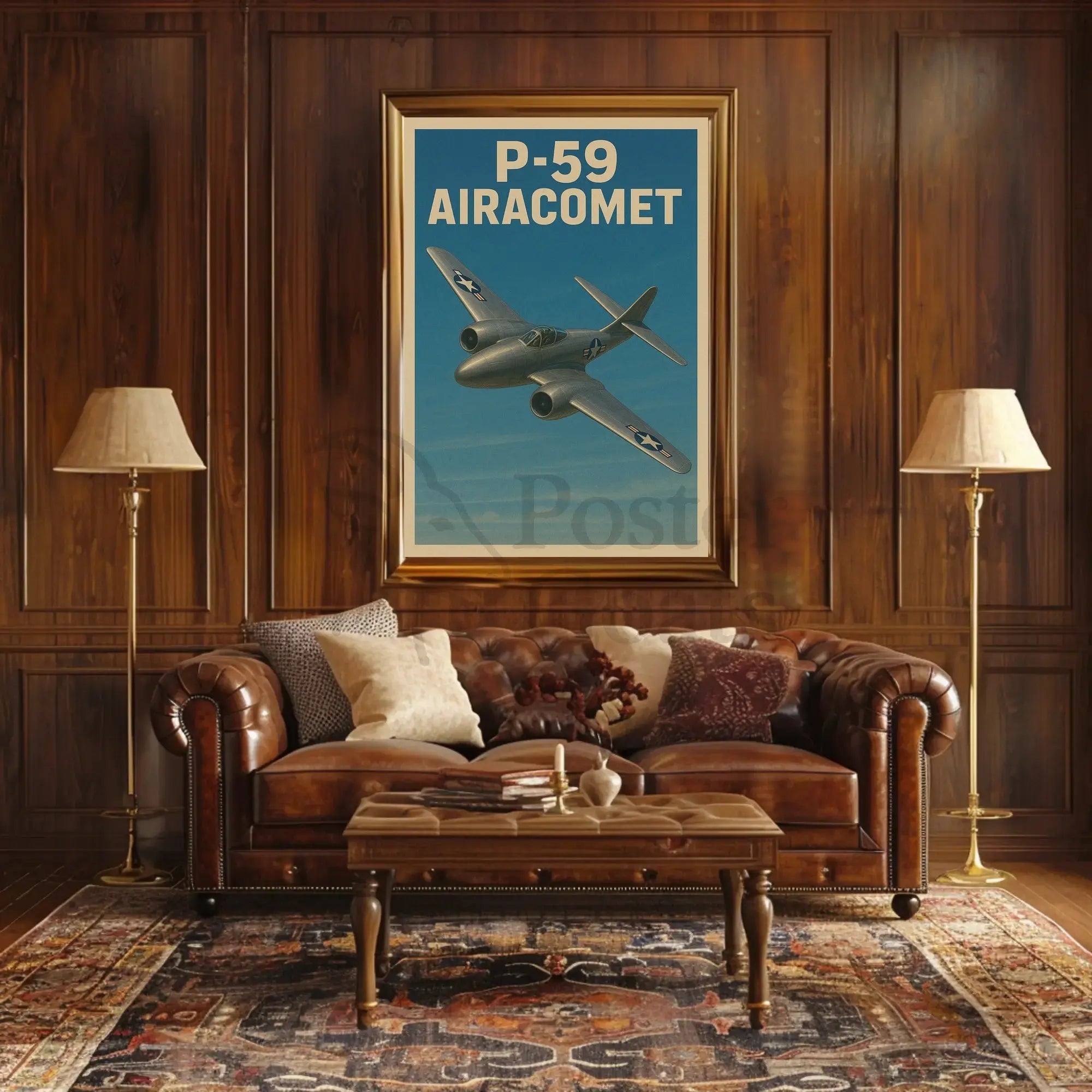 P-59 Airacomet WWII Era Aviation Art Poster PosterGoat