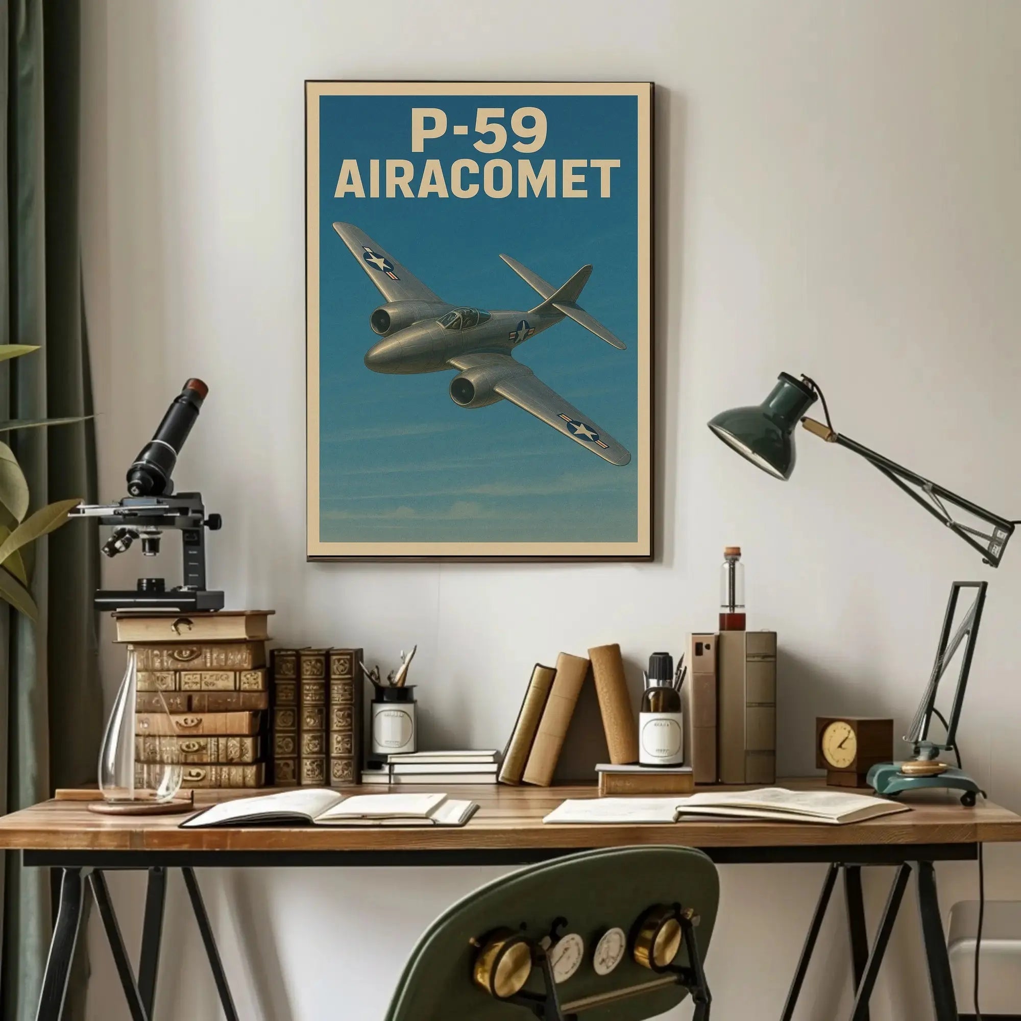 P-59 Airacomet WWII Era Aviation Art Poster PosterGoat