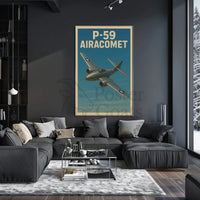 P-59 Airacomet WWII Era Aviation Art Poster PosterGoat