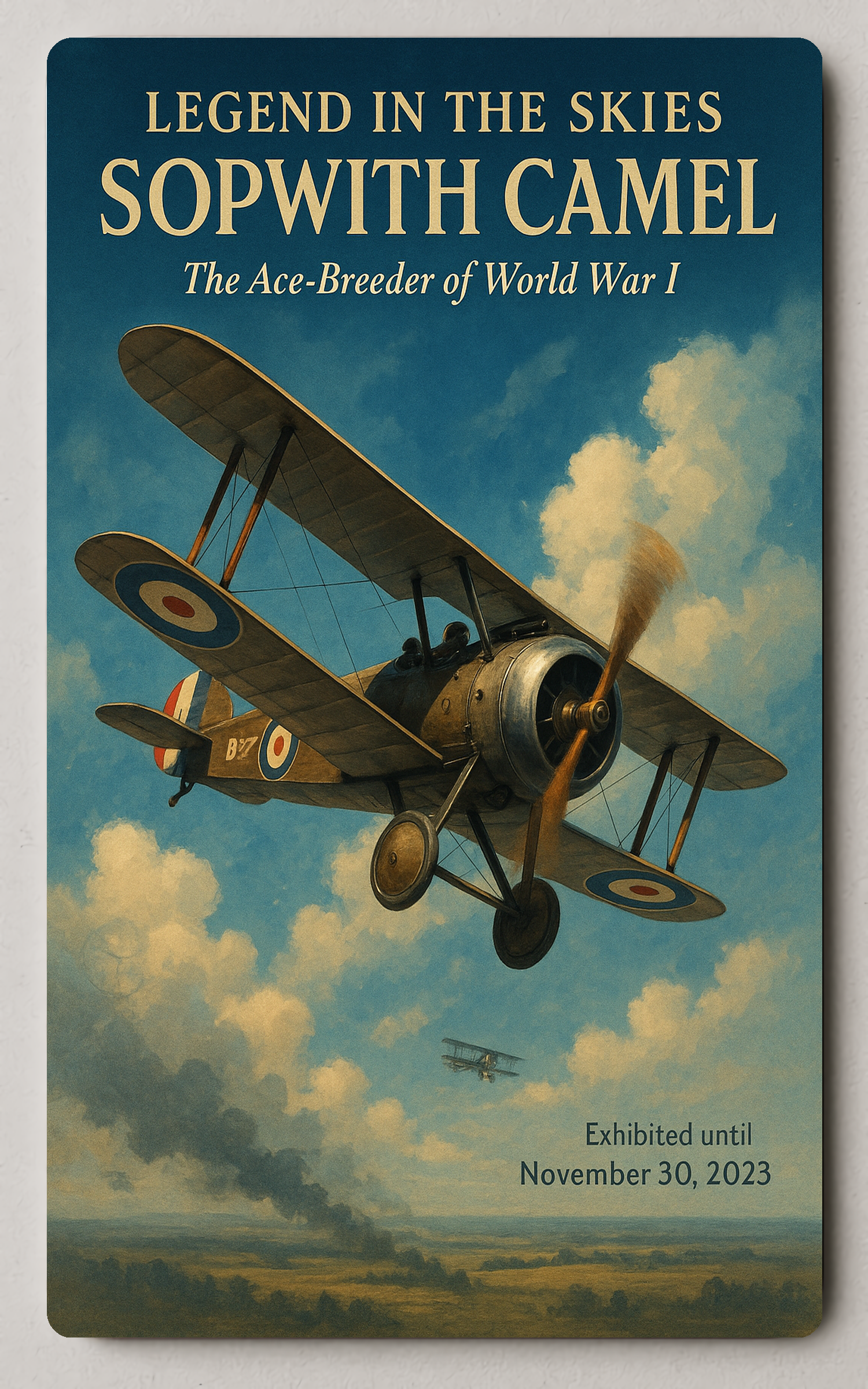 Sopwith Camel Aviation History Vintage Military Recruitment Trading Card