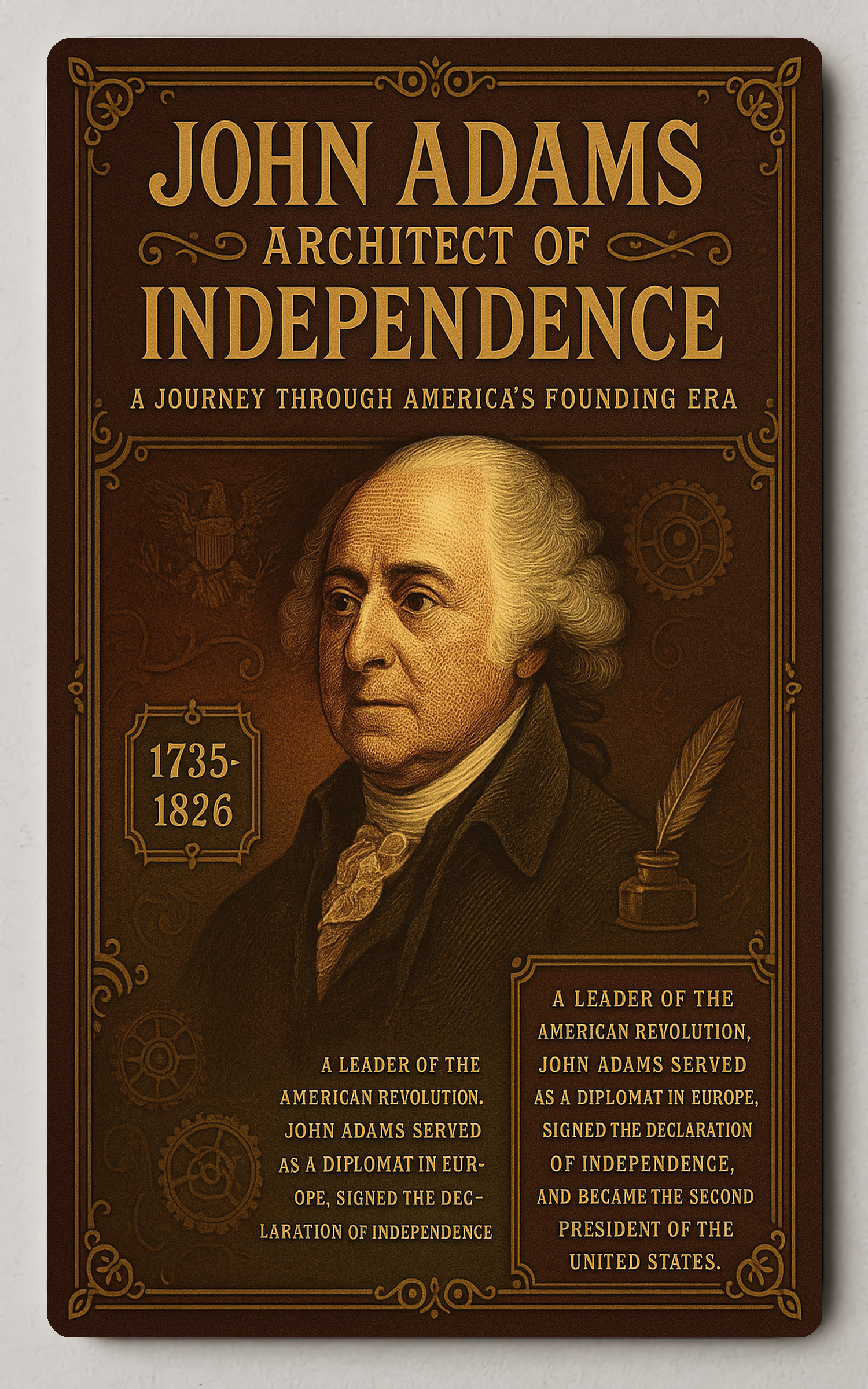 John Adams Historical Vintage Presidential Trading Card