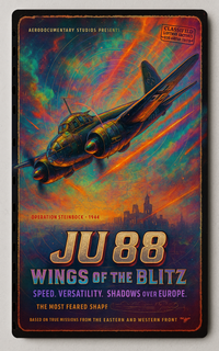 JU 88 Warplane WWII Trading Card