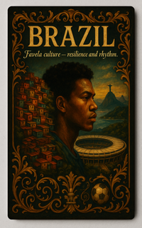 Favela Culture Resilience and Rhythm Trading Card PosterGoats