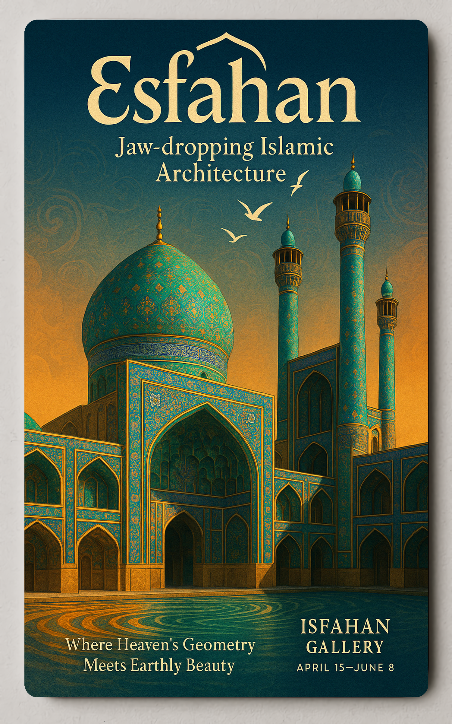 Esfahan Where Heaven's Geometry Meets Earthly Beauty Trading Card PosterGoats