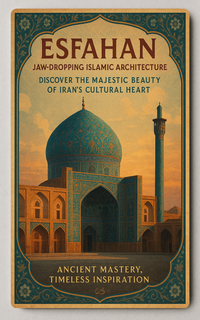 Esfahan Majestic Islamic Architecture Trading Card PosterGoats