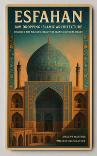 Esfahan Majestic Beauty of Iran Trading Card PosterGoats