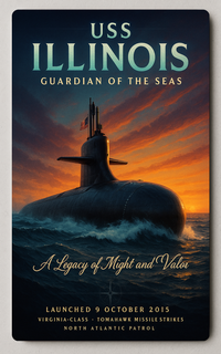 USS Illinois Guardian of the Seas Trading Card PosterGoats