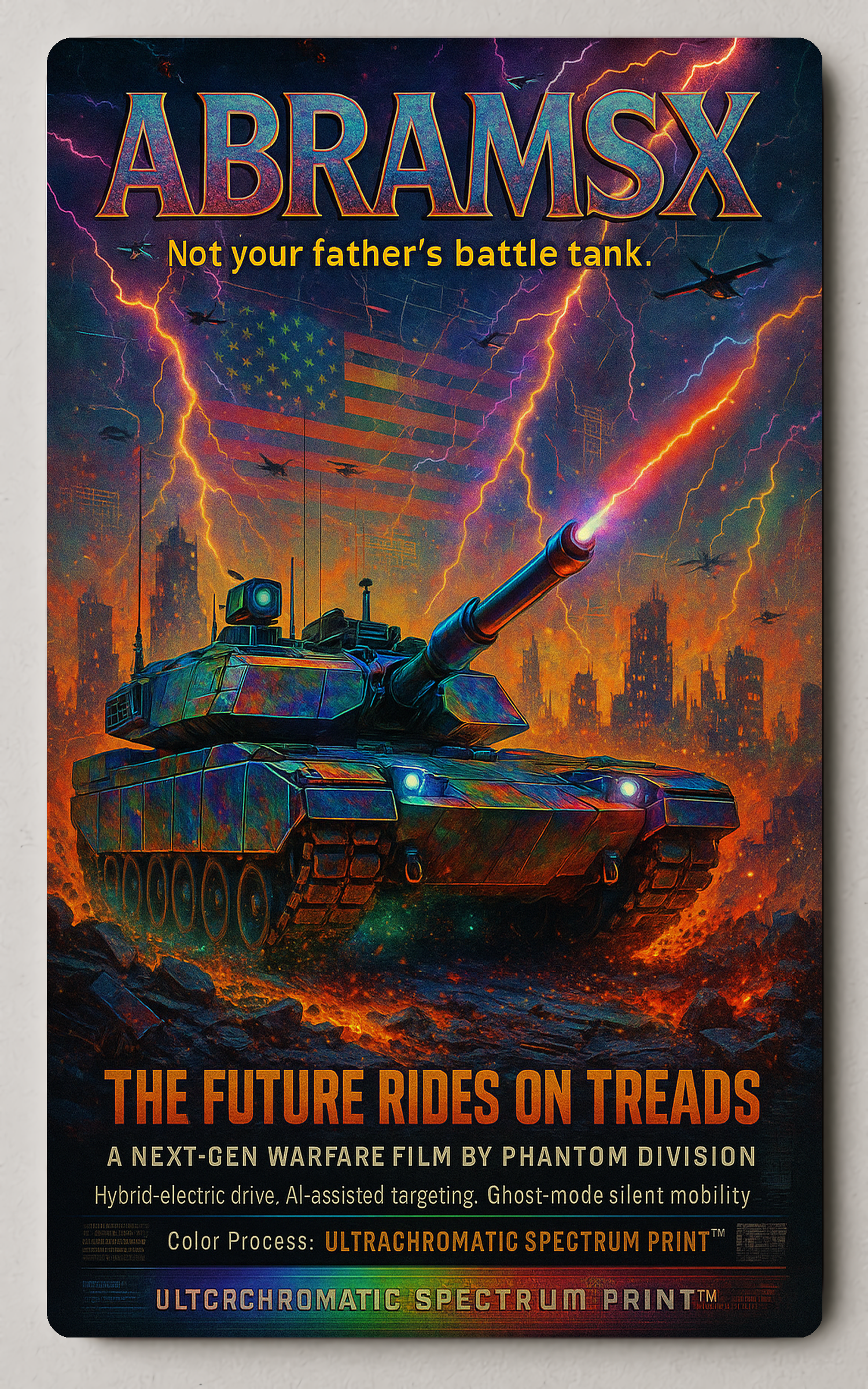 AbramsX The Future Rides on Treads Trading Card PosterGoat