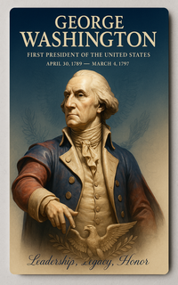 George Washington Portrait Celebrating America's Historical Legacy Trading Card
