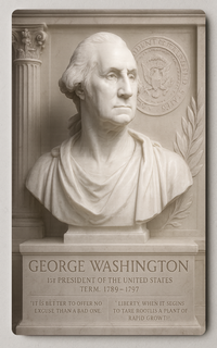 George Washington Bust Classical Historical or Presidential Trading Card