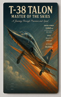 T-38 Talon Jet Vintage Military Recruitment Trading Card PosterGoat