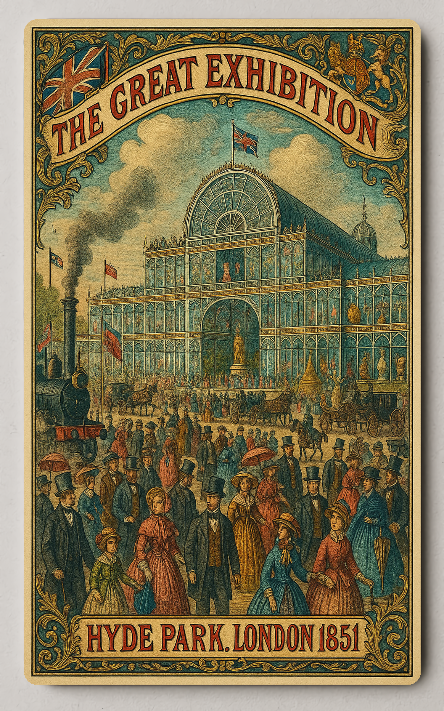 The Great Exhibition Crystal Palace Cultural Heritage Trading Card PosterGoat