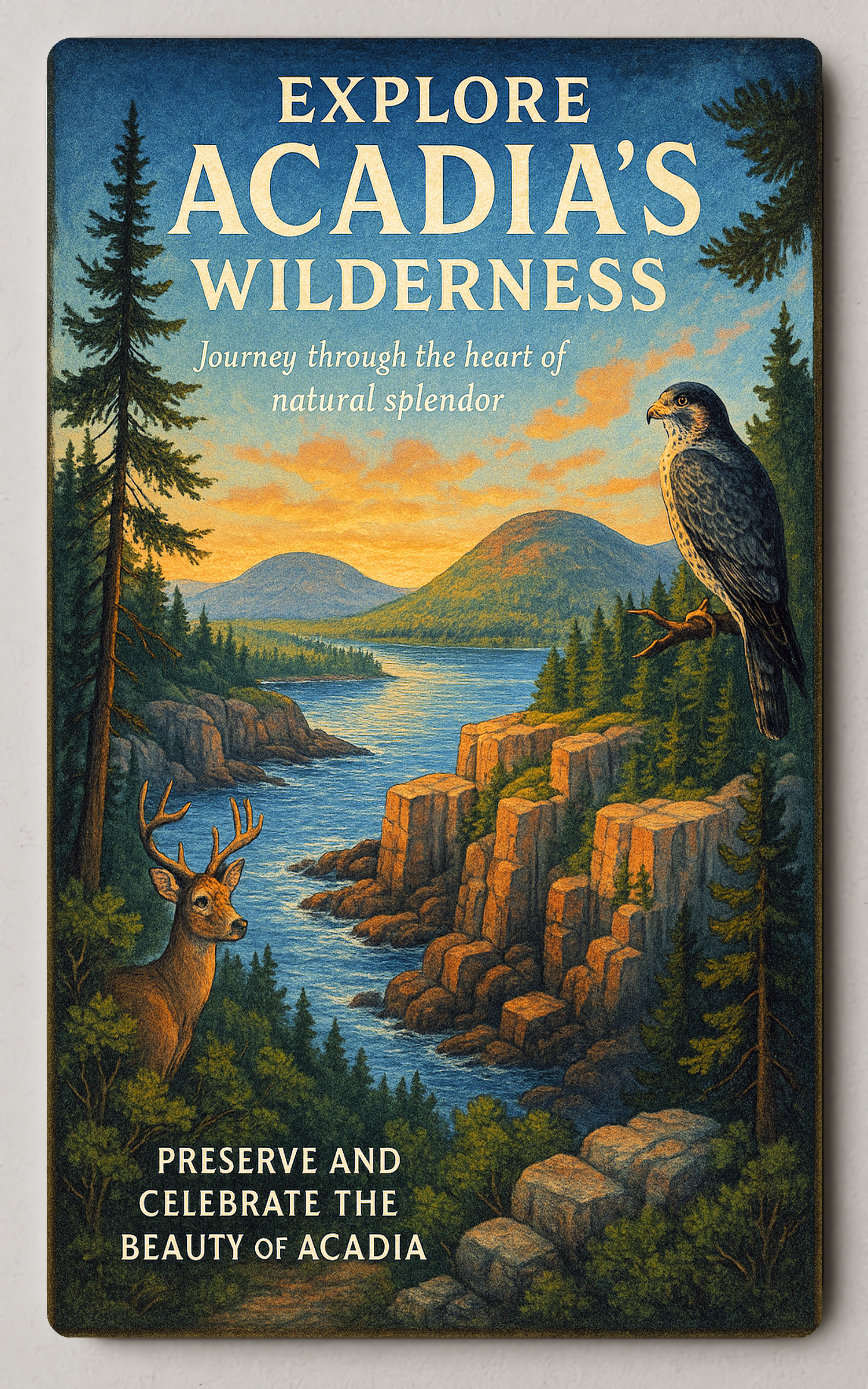 Acadia Nature Untamed Poster PosterGoat