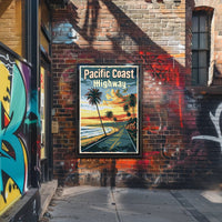 Pacific Coast Vintage Travel Poster PosterGoat