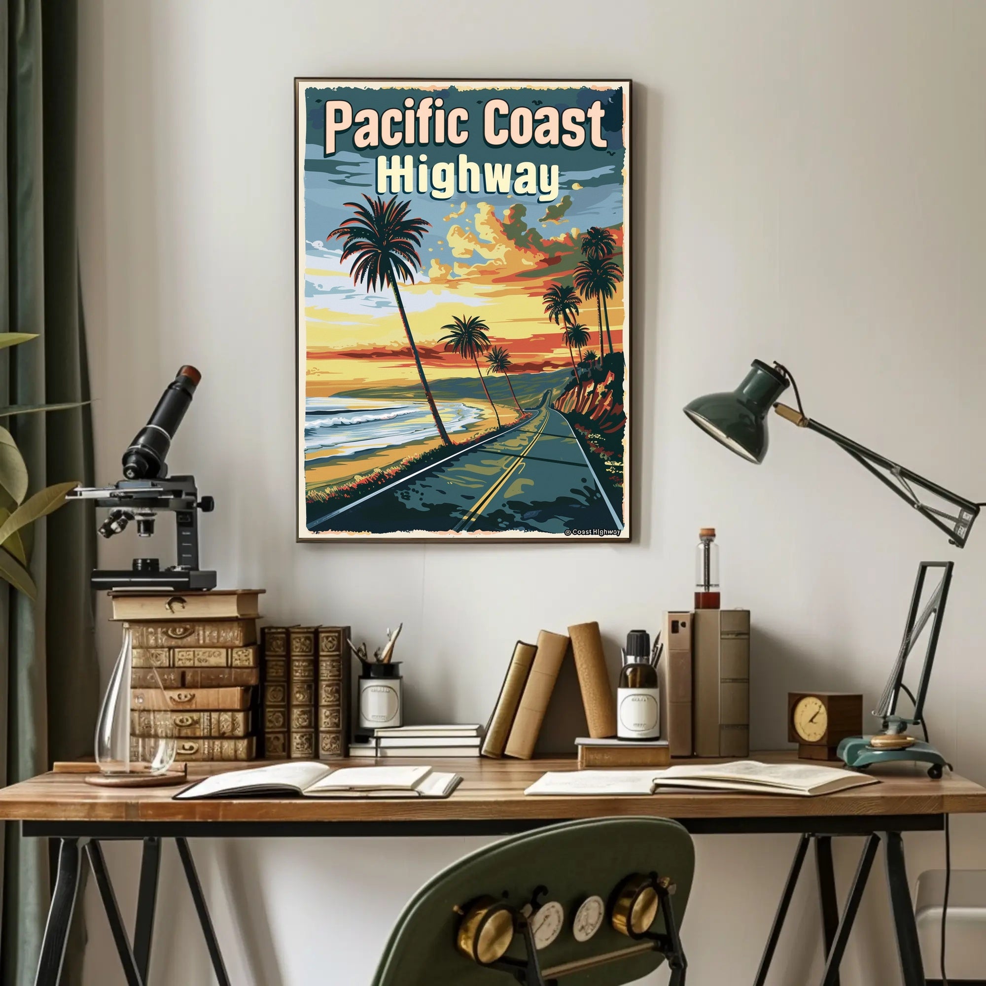 Pacific Coast Vintage Travel Poster PosterGoat