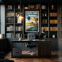 Pacific Coast Vintage Travel Poster PosterGoat