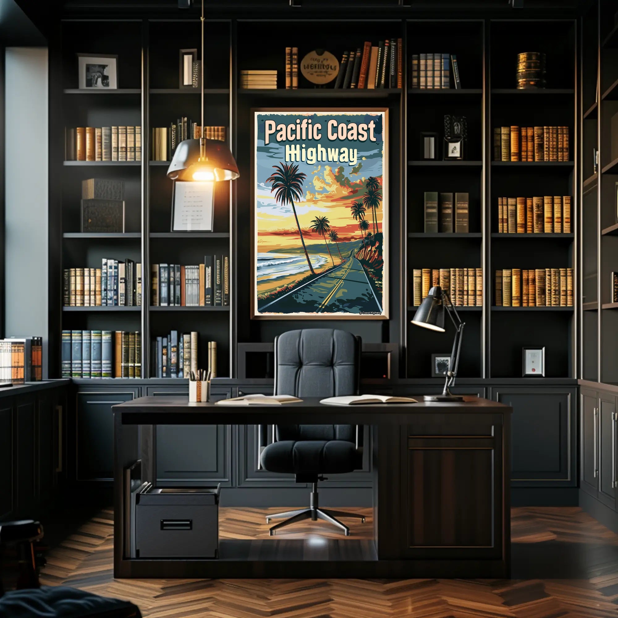 Pacific Coast Vintage Travel Poster PosterGoat