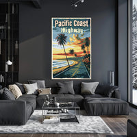 Pacific Coast Vintage Travel Poster PosterGoat