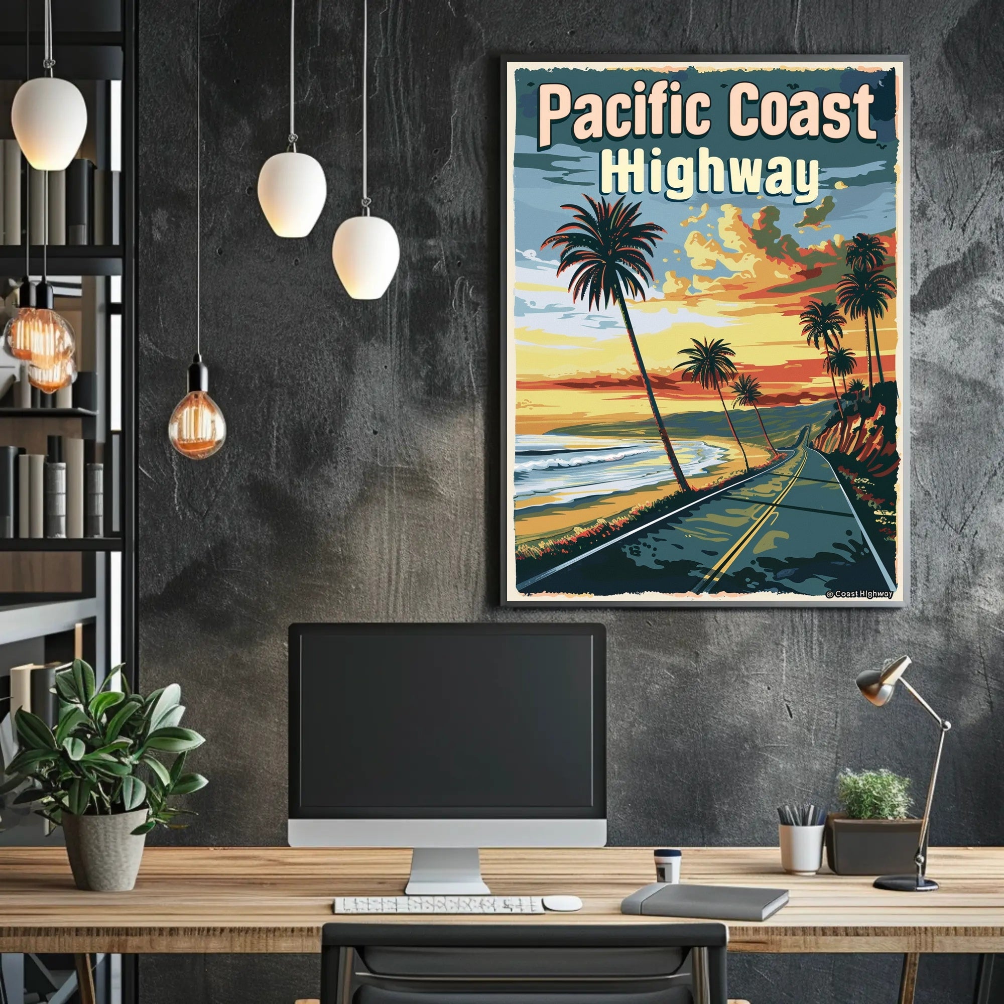 Pacific Coast Vintage Travel Poster PosterGoat