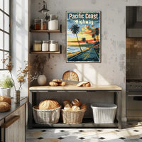 Pacific Coast Vintage Travel Poster PosterGoat
