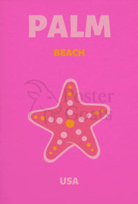 Palm Beach Vibrant Starfish Travel Poster PosterGoat