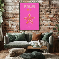 Palm Beach Vibrant Starfish Travel Poster PosterGoat