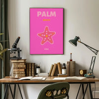 Palm Beach Vibrant Starfish Travel Poster PosterGoat