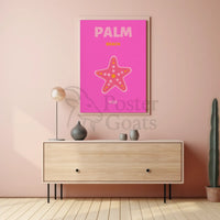 Palm Beach Vibrant Starfish Travel Poster PosterGoat