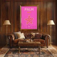 Palm Beach Vibrant Starfish Travel Poster PosterGoat