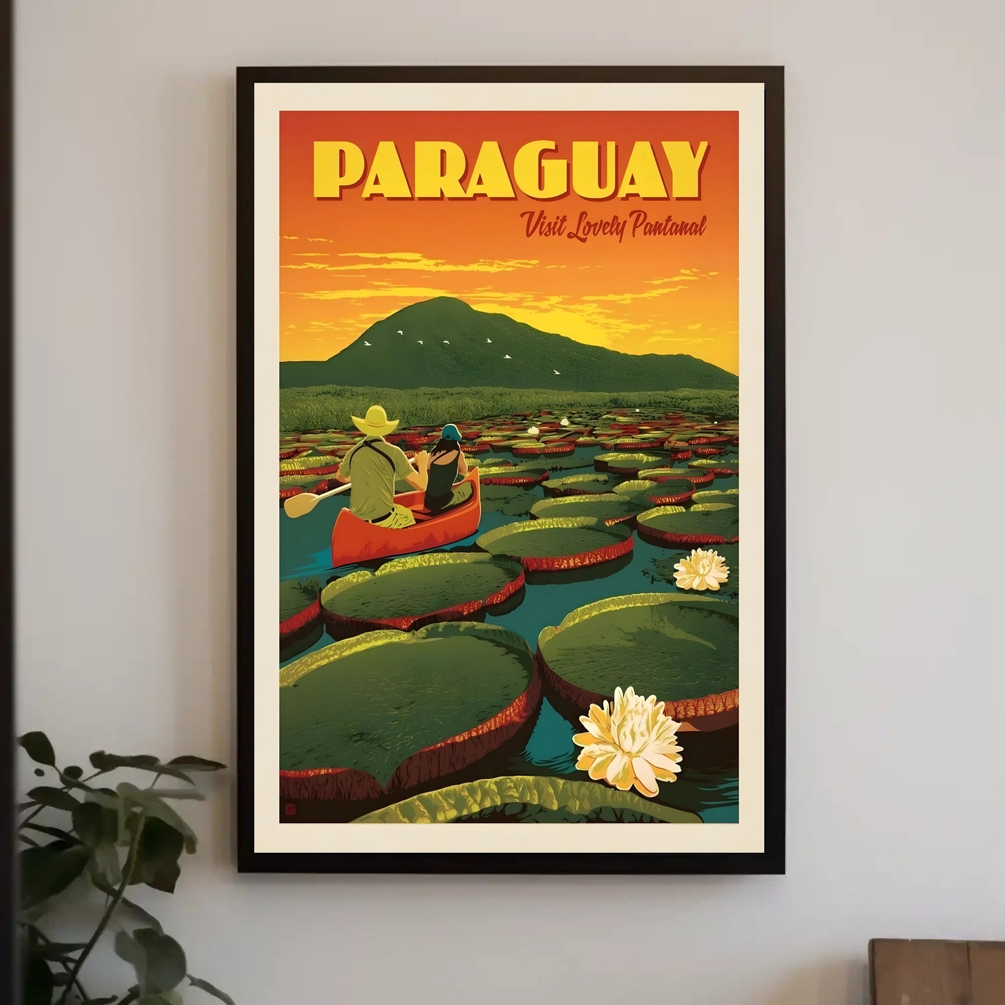 Paraguay Pantanal Adventure Vintage Travel Poster PosterGoat