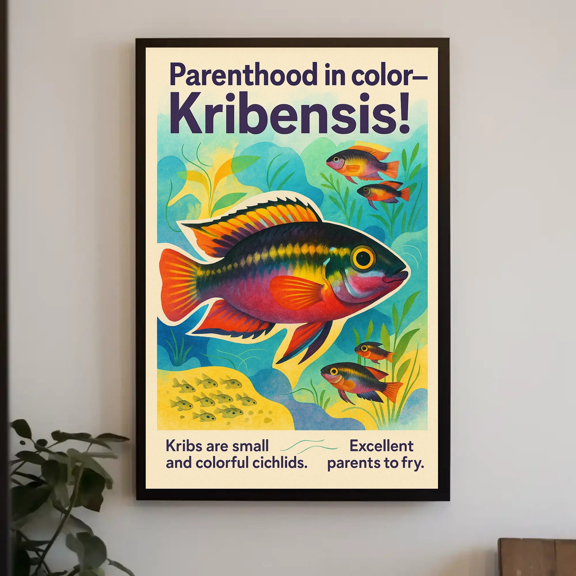 Parenthood in Color Kribensis Poster PosterGoat