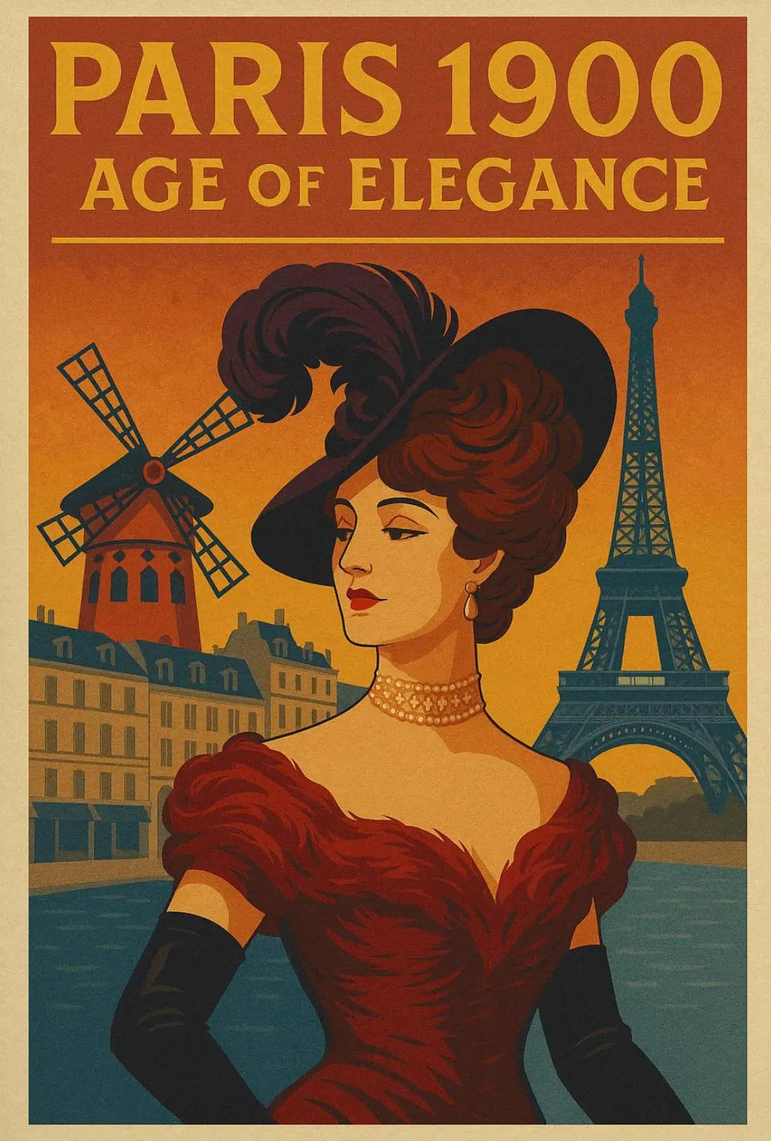 Paris 1900: Age of Elegance Cultural Heritage Poster PosterGoat
