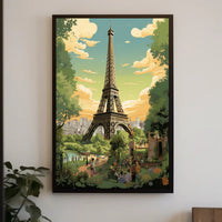 Paris Eiffel Tower Cityscape: Travel Poster PosterGoat
