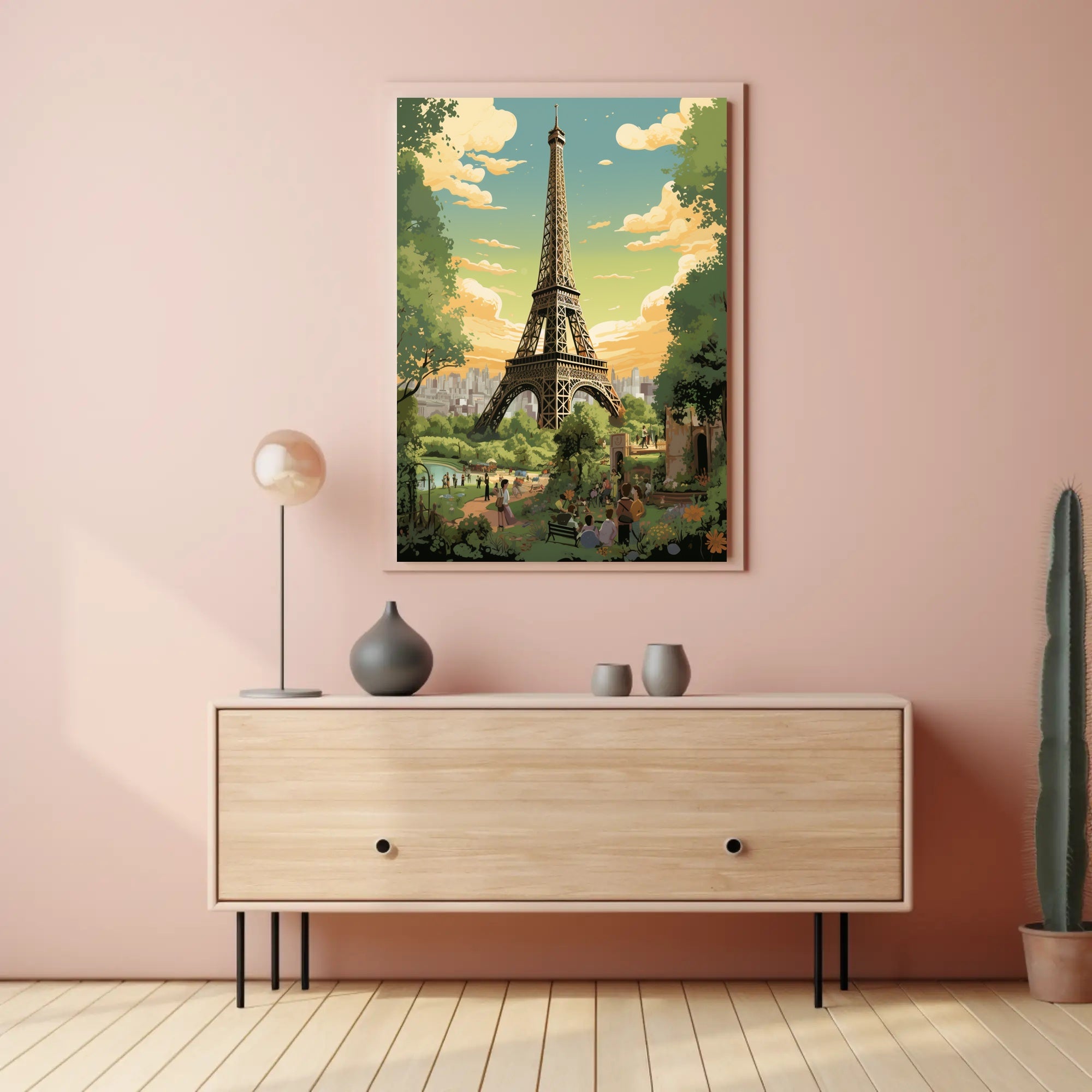 Paris Eiffel Tower Cityscape: Travel Poster PosterGoat