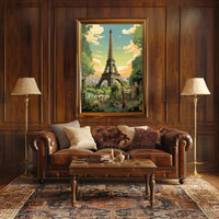 Paris Eiffel Tower Cityscape: Travel Poster PosterGoat