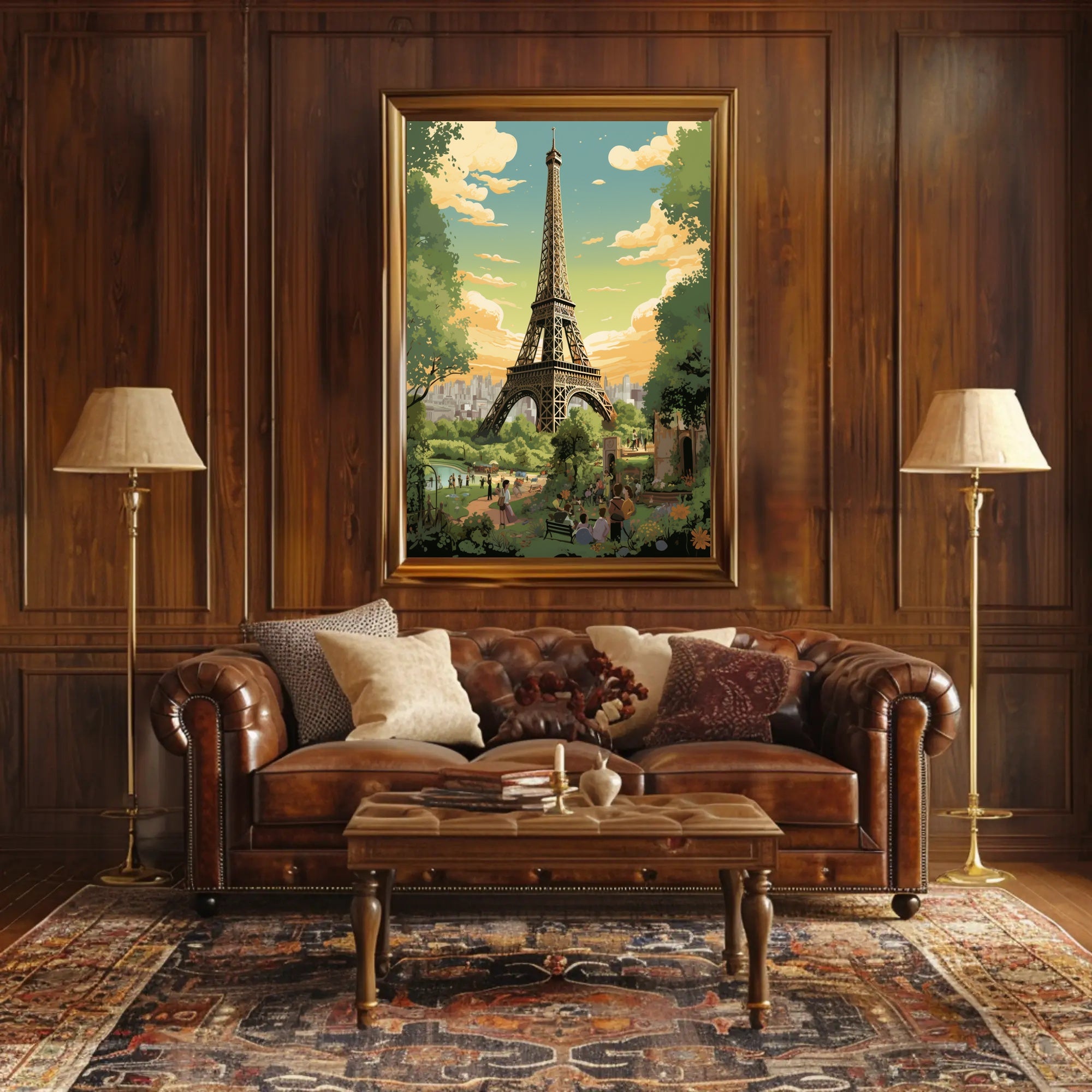 Paris Eiffel Tower Cityscape: Travel Poster PosterGoat