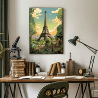 Paris Eiffel Tower Cityscape: Travel Poster PosterGoat