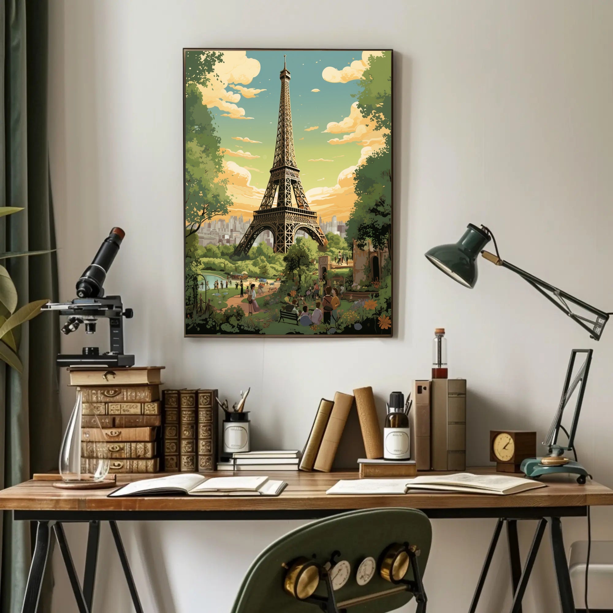 Paris Eiffel Tower Cityscape: Travel Poster PosterGoat