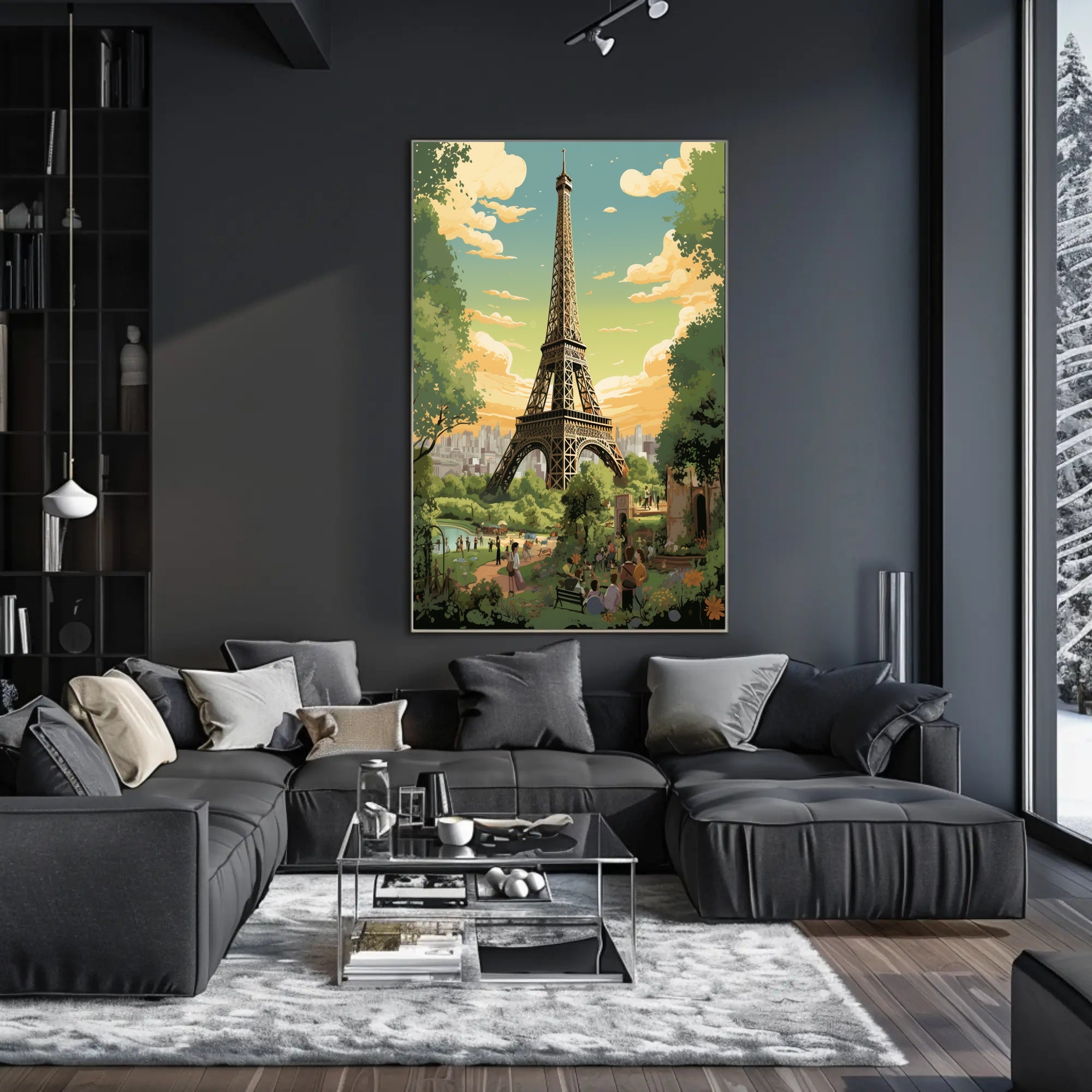 Paris Eiffel Tower Cityscape: Travel Poster PosterGoat