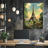 Paris Eiffel Tower Cityscape: Travel Poster PosterGoat