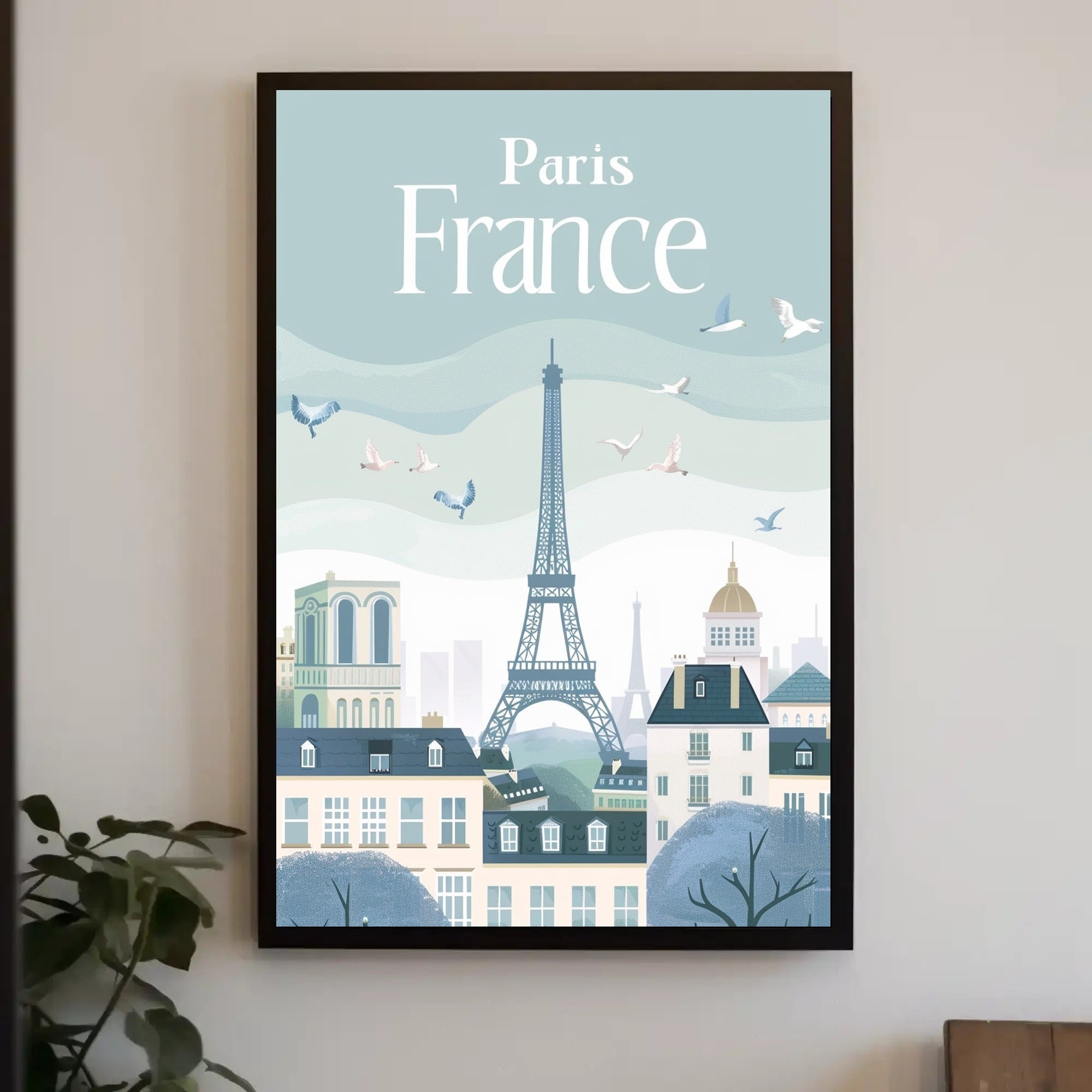 Paris Eiffel Tower Scenic Travel Poster PosterGoat