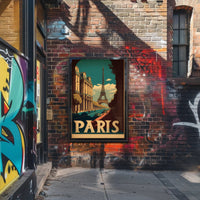 Paris in Nostalgic Cityscape Travel Poster PosterGoat